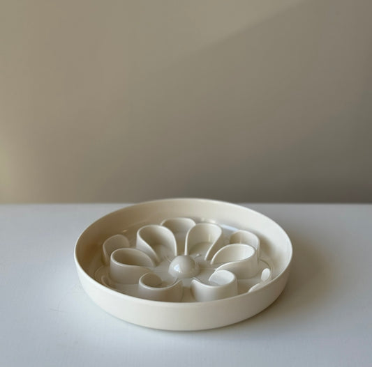Slickmatta / blomma / beige