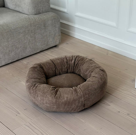 Elva kurv - Ljus brun i bred sammet